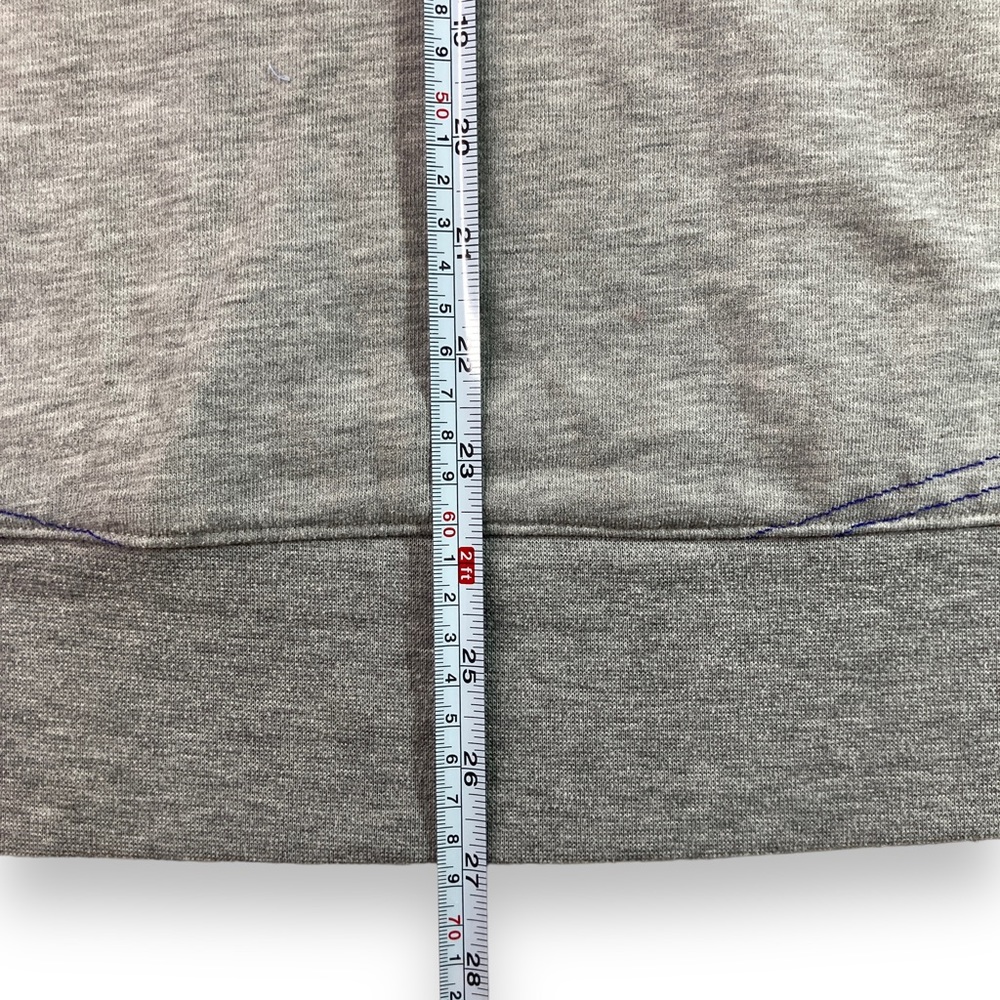 Under Armour Hoodie Womens Large Hooded Sweatshirt Gray Front Pocket Purple Logo - Picture 10 of 12